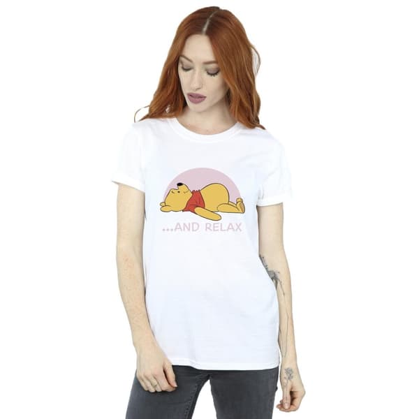 Disney Womens/Ladies Winnie The Pooh Relax Cotton Boyfriend T-Shirt