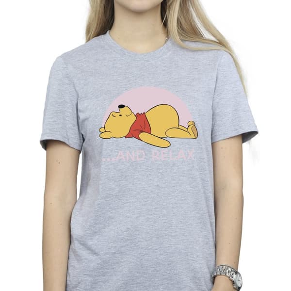 Disney Womens/Ladies Winnie The Pooh Relax Cotton Boyfriend T-Shirt