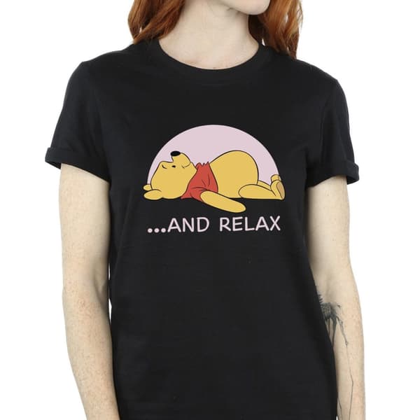 Disney Womens/Ladies Winnie The Pooh Relax Cotton Boyfriend T-Shirt