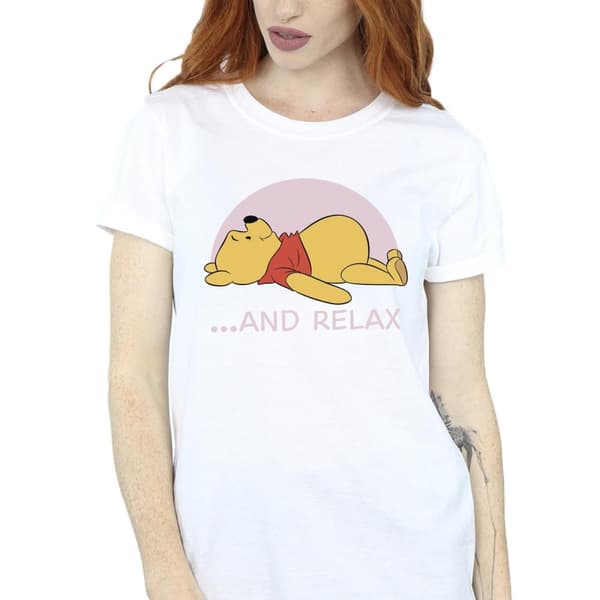 Disney Womens/Ladies Winnie The Pooh Relax Cotton Boyfriend T-Shirt