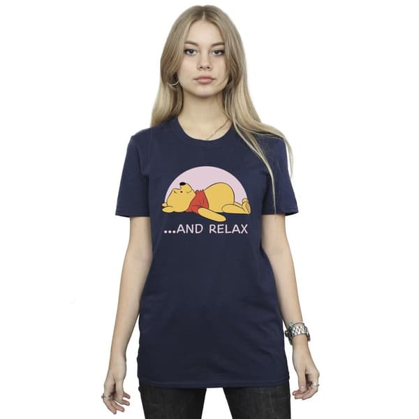 Disney Womens/Ladies Winnie The Pooh Relax Cotton Boyfriend T-Shirt