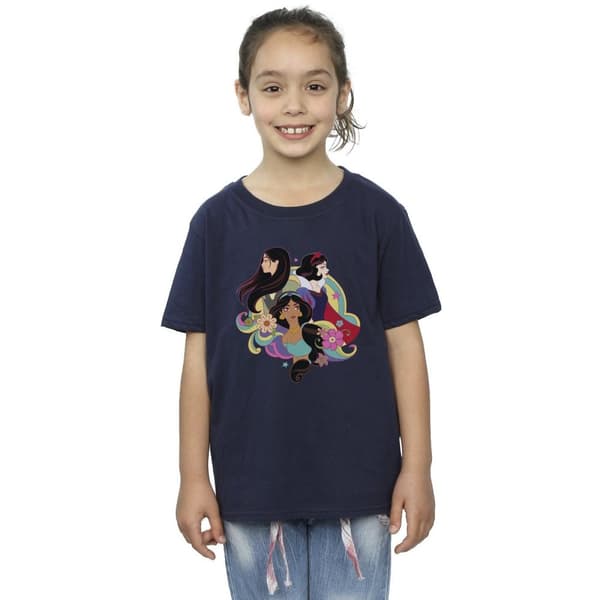 Disney Prinsessan Mulan Jasmine Snövit T-shirt i bomull för flickor