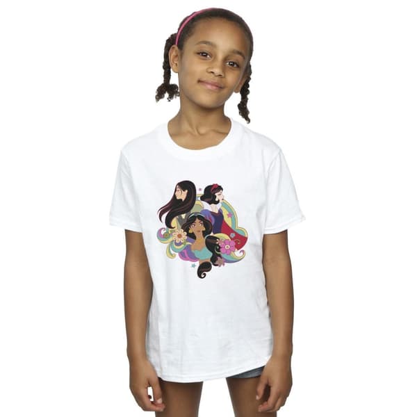 Disney Prinsessan Mulan Jasmine Snövit T-shirt i bomull för flickor