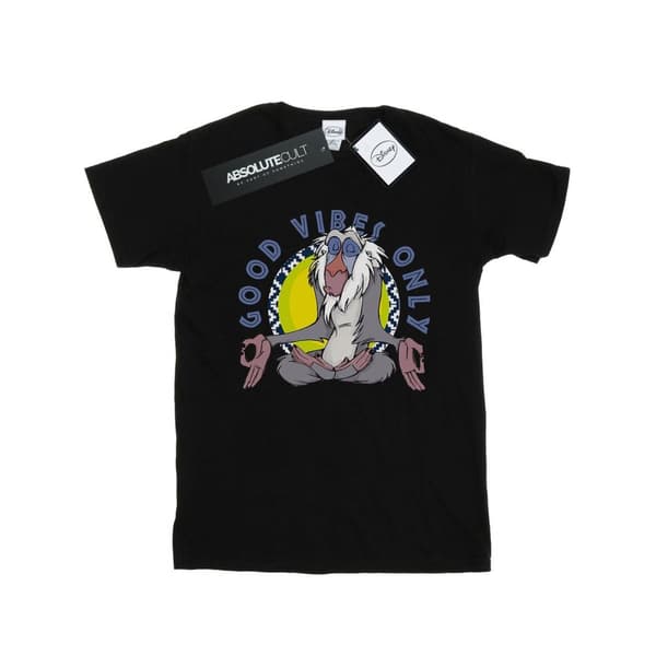 Disney Womens/Ladies The Lion King Rafiki Good Vibes Only Cotton Boyfriend T-Shirt