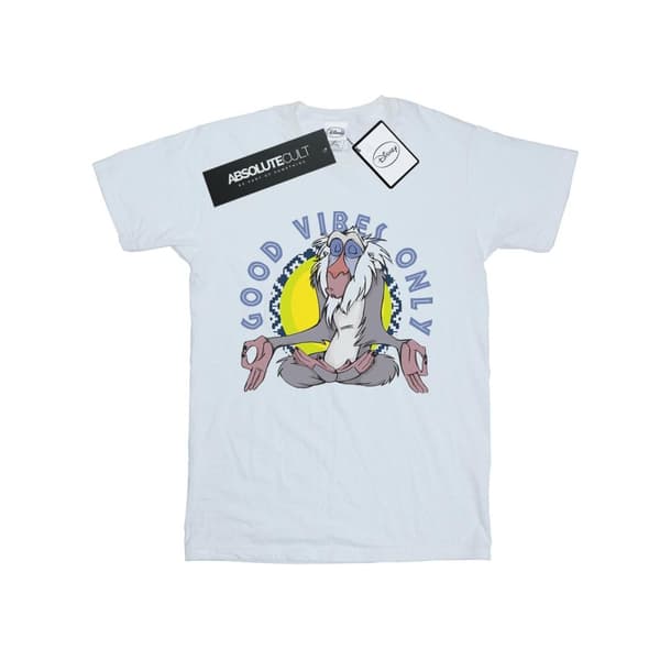 Disney Womens/Ladies The Lion King Rafiki Good Vibes Only Cotton Boyfriend T-Shirt