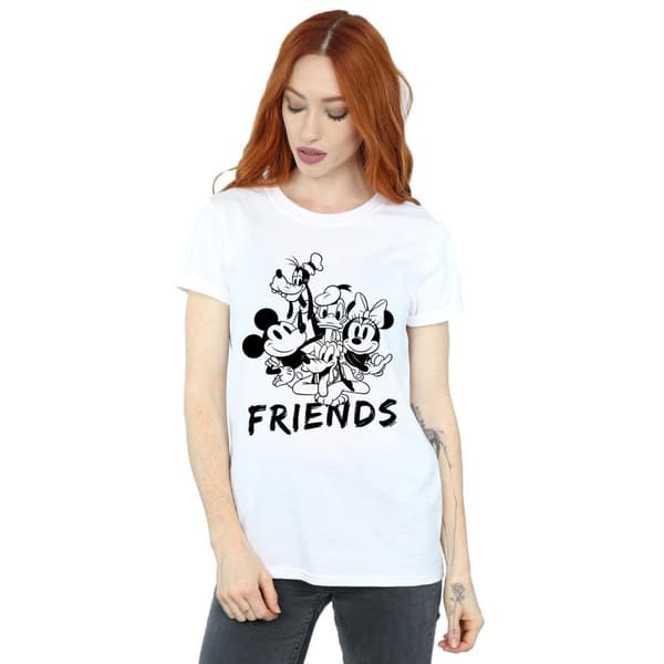 Disney Womens/Ladies Mickey Mouse And Friends Cotton Boyfriend T-Shirt