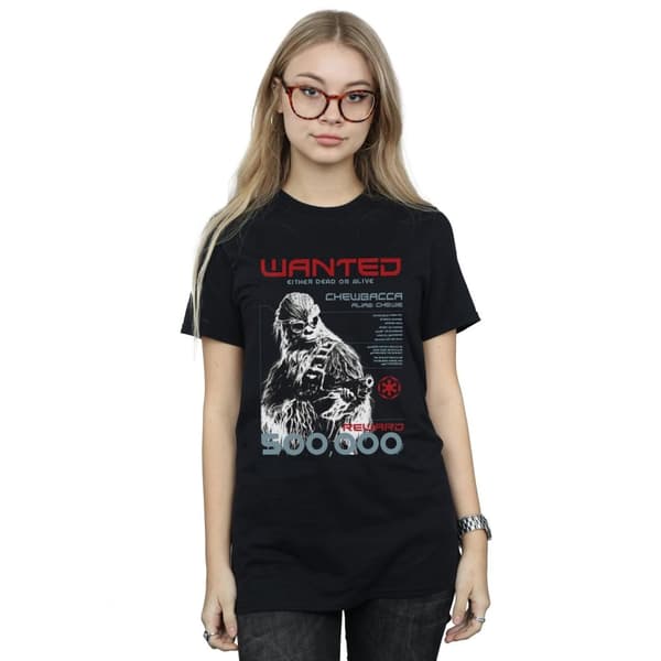 Star Wars Womens/Ladies Han Solo Chewie Wanted Cotton Boyfriend T-Shirt