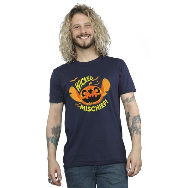 Disney Mens Lilo And Stitch Wicked Mischief T-Shirt