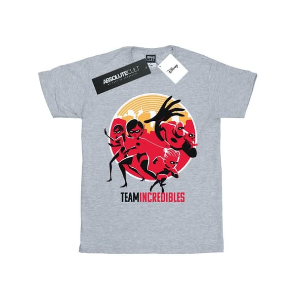 Disney T-shirt i bomull för flickor Incredibles 2 Team Incredibles
