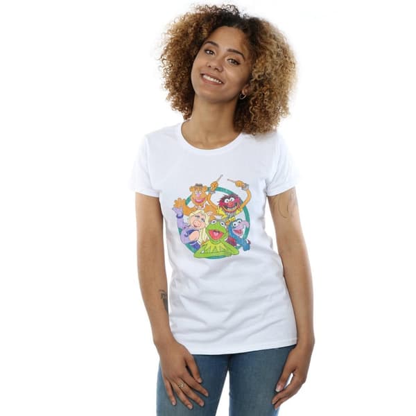 Disney Womens/Ladies The Muppets Group Circle Cotton T-Shirt