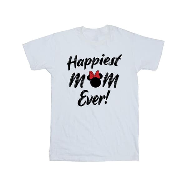 Disney Mens Minnie Mouse Happiest Mom Ever T-Shirt