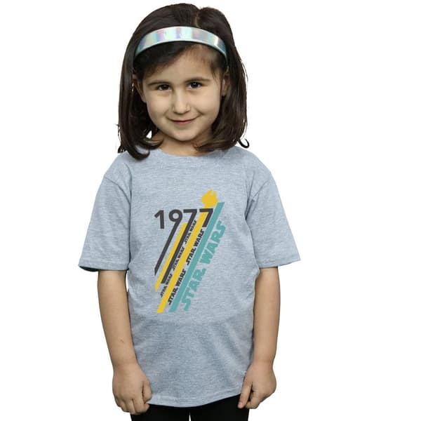 Star Wars Retro 77-randig bomulls-T-shirt för flickor