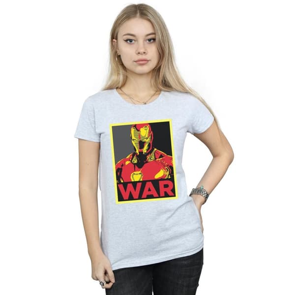 Marvel Womens/Ladies Avengers Infinity War Iron Man War Cotton T-Shirt