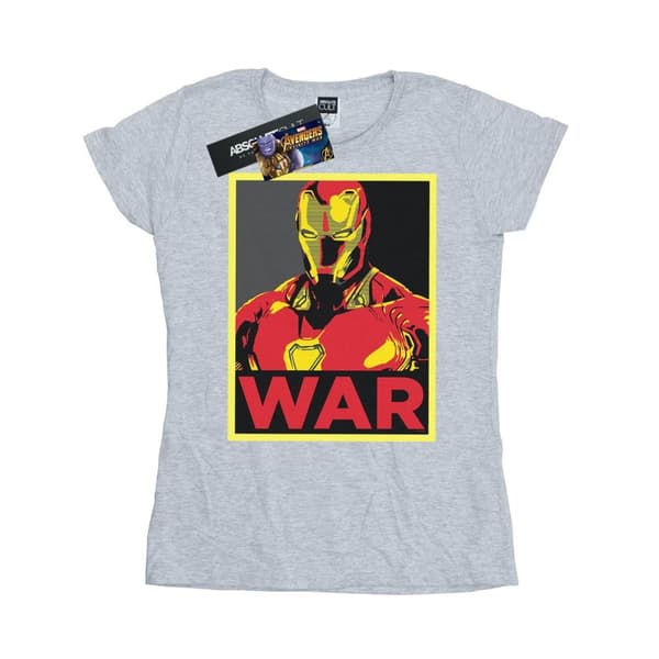 Marvel Womens/Ladies Avengers Infinity War Iron Man War Cotton T-Shirt