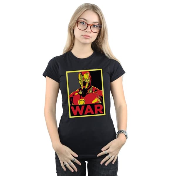 Marvel Womens/Ladies Avengers Infinity War Iron Man War Cotton T-Shirt
