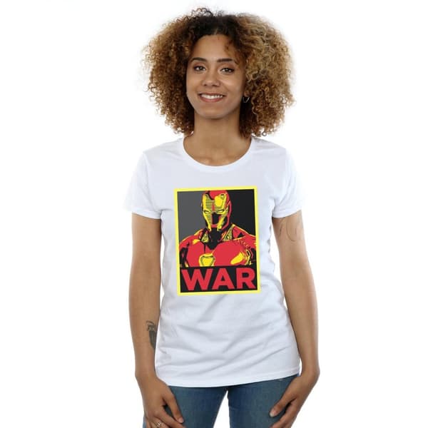 Marvel Womens/Ladies Avengers Infinity War Iron Man War Cotton T-Shirt