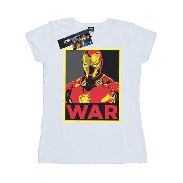 Marvel Womens/Ladies Avengers Infinity War Iron Man War Cotton T-Shirt