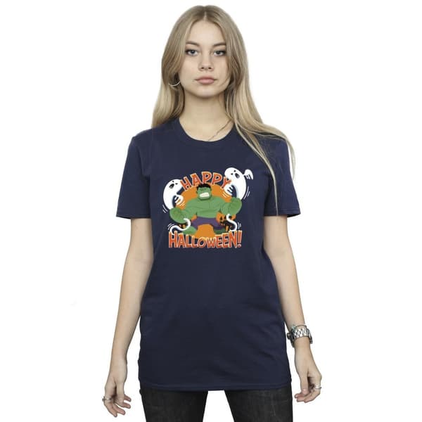Marvel Dam/Hulk Happy Halloween Boyfriend-T-shirt i bomull för damer