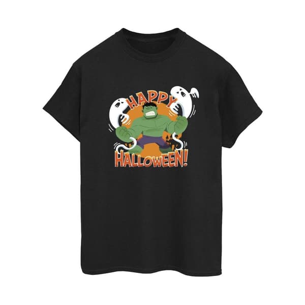 Marvel Dam/Hulk Happy Halloween Boyfriend-T-shirt i bomull för damer