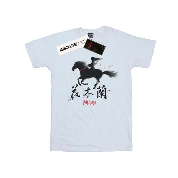 Disney Womens/Ladies Mulan Movie Wind Silhouette Cotton Boyfriend T-Shirt