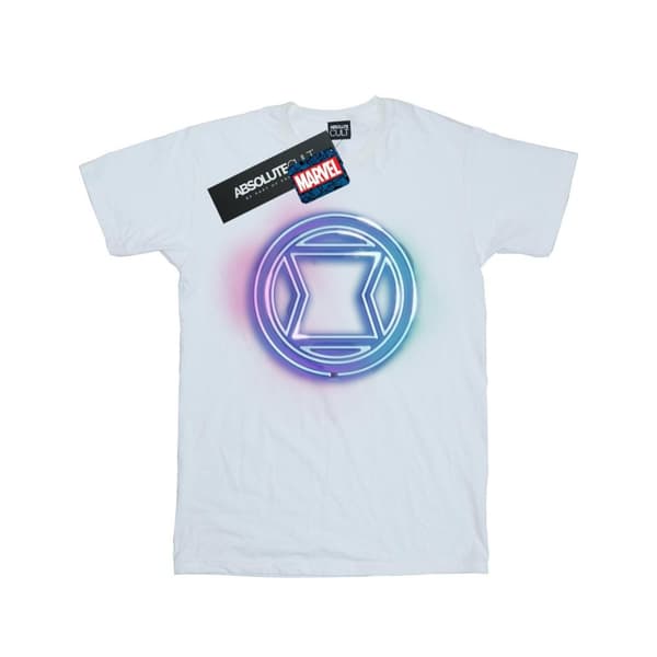 Marvel Womens/Ladies Black Widow Neon Logo Cotton Boyfriend T-Shirt