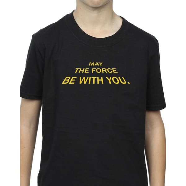 Star Wars May The Force Opening Crawls T-shirt för pojkar