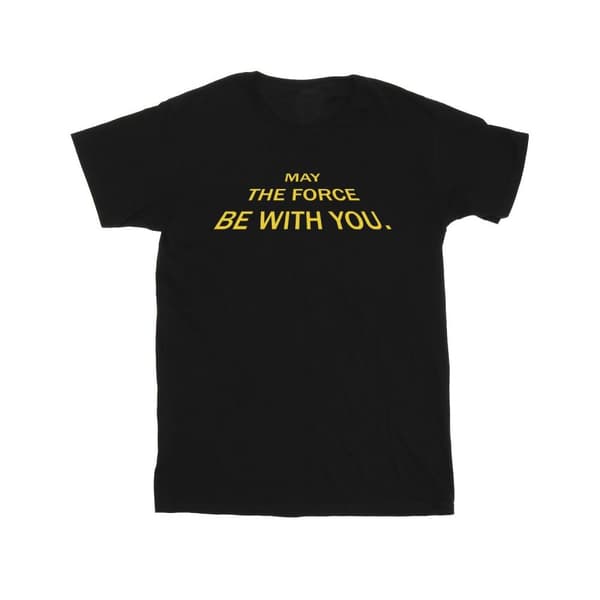 Star Wars May The Force Opening Crawls T-shirt för pojkar