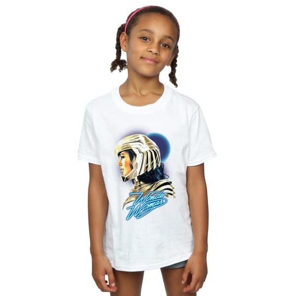 DC Comics Wonder Woman 84 Retro Guldhjälm T-shirt i bomull för flickor