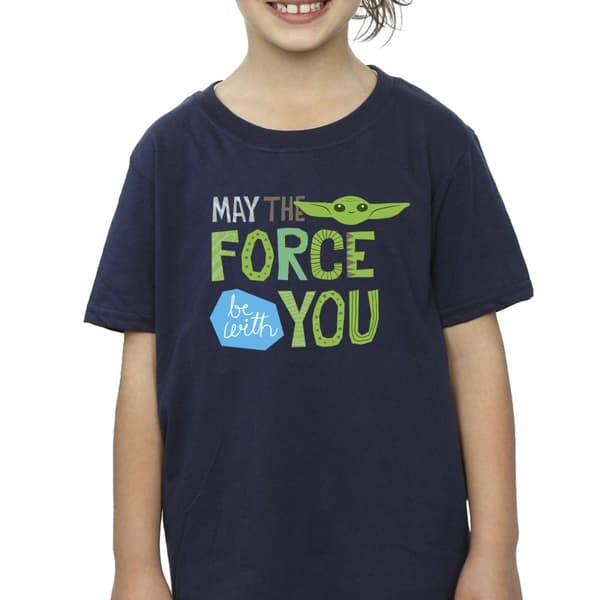 Star Wars Girls The Mandalorian May The Force Be With You Cotton T-Shirt