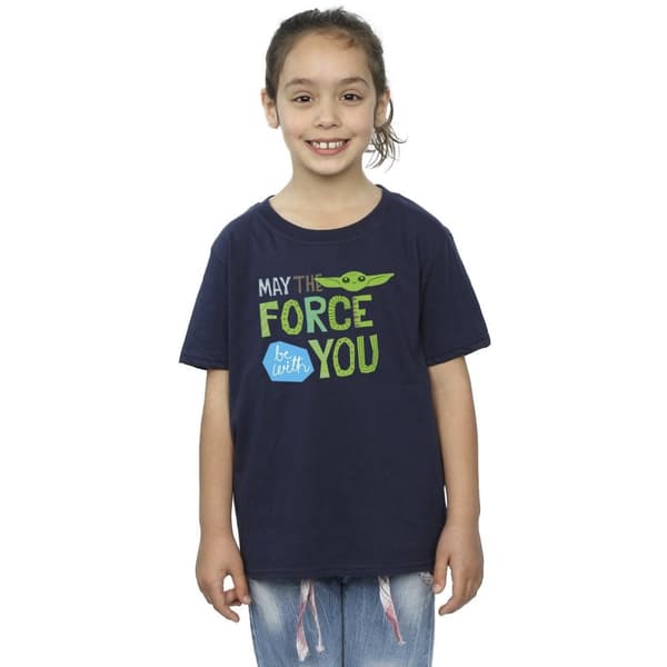 Star Wars Girls The Mandalorian May The Force Be With You Cotton T-Shirt