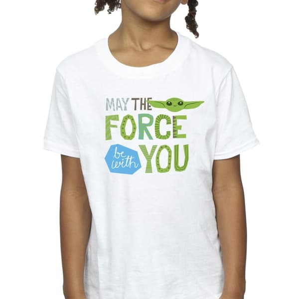 Star Wars Girls The Mandalorian May The Force Be With You Cotton T-Shirt