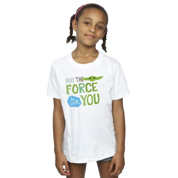 Star Wars Girls The Mandalorian May The Force Be With You Cotton T-Shirt