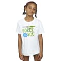 Miniatyrbillede 2 af 4: Star Wars Girls The Mandalorian May The Force Be With You Cotton T-Shirt