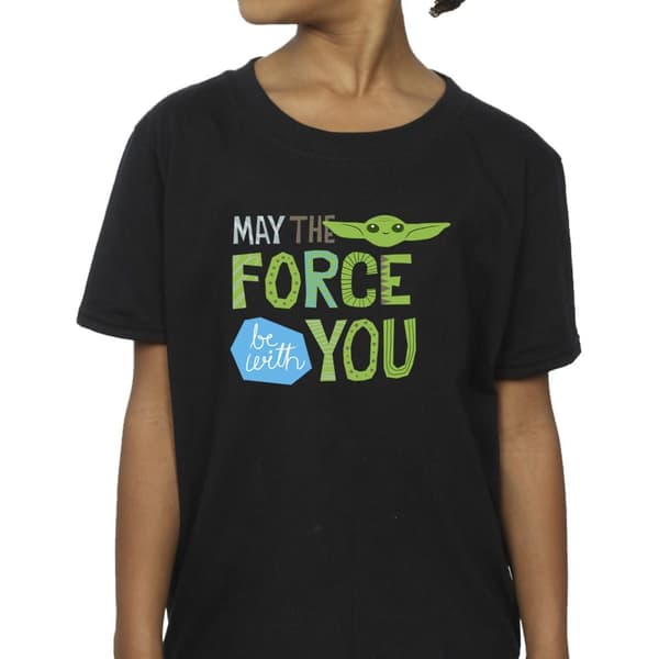 Star Wars Girls The Mandalorian May The Force Be With You Cotton T-Shirt