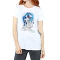 Miniatyrbild 3 av 5: Star Wars Dam/Tjej - De sista jediriddarna R2-D2 Boyfriend-t-shirt i borstad bomull