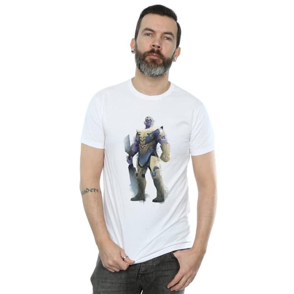 Marvel Mens Avengers Endgame - Thanos t-shirt med målningar