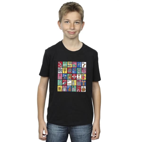 Tom And Jerry Boys Grid Squares T-Shirt