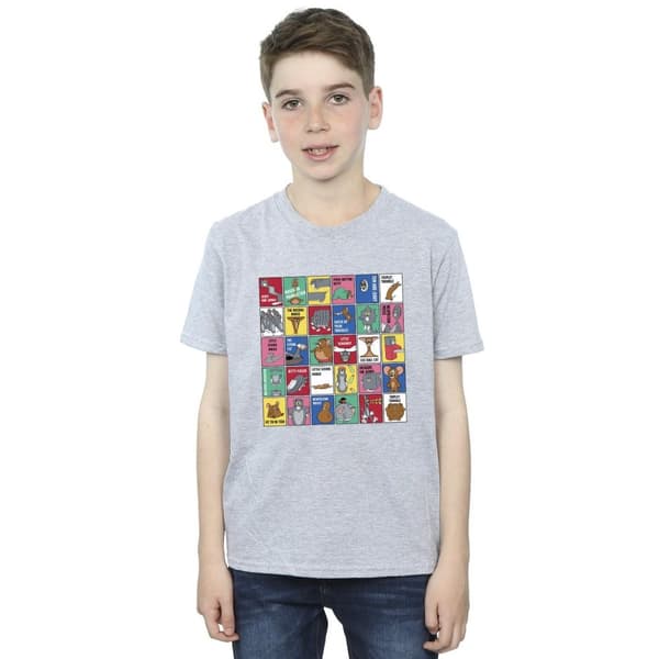 Tom And Jerry Boys Grid Squares T-Shirt
