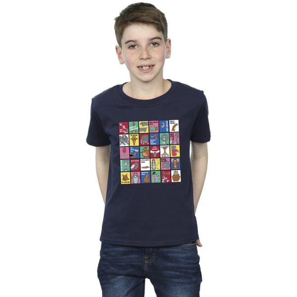 Tom And Jerry Boys Grid Squares T-Shirt