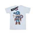 Miniatyrbillede 1 af 3: Marvel Womens/Ladies Captain America Sketch Cotton Boyfriend T-Shirt