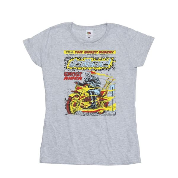 Marvel Dam/Tjej Ghost Rider Bröst Deathrace Bomulls-T-shirt