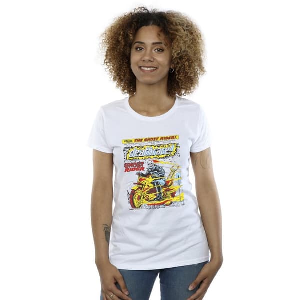 Marvel Dam/Tjej Ghost Rider Bröst Deathrace Bomulls-T-shirt