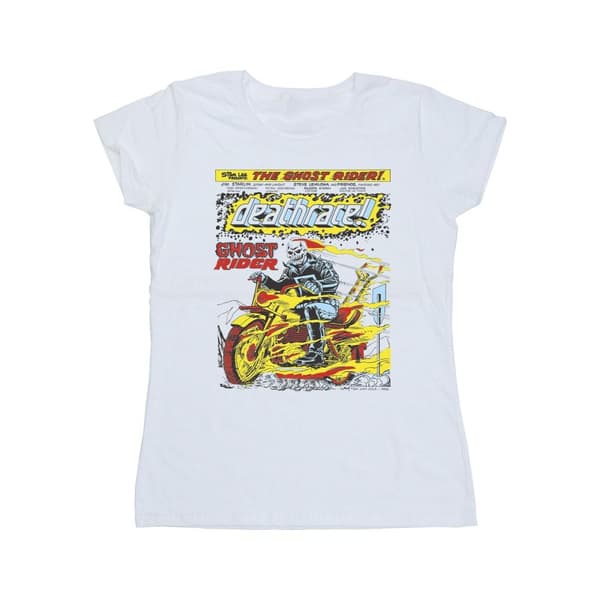 Marvel Dam/Tjej Ghost Rider Bröst Deathrace Bomulls-T-shirt
