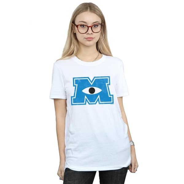Disney Womens/Ladies Monsters University Monster M Cotton Boyfriend T-Shirt