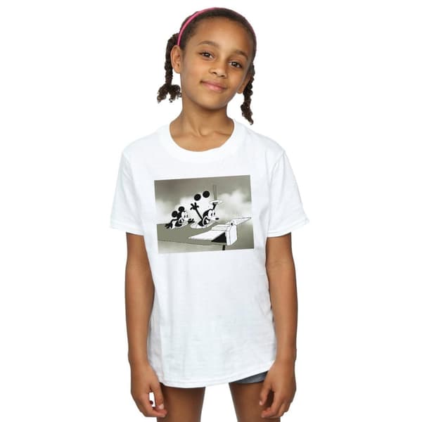 Disney Girls Mickey Mouse Crazy Pilot Cotton T-Shirt