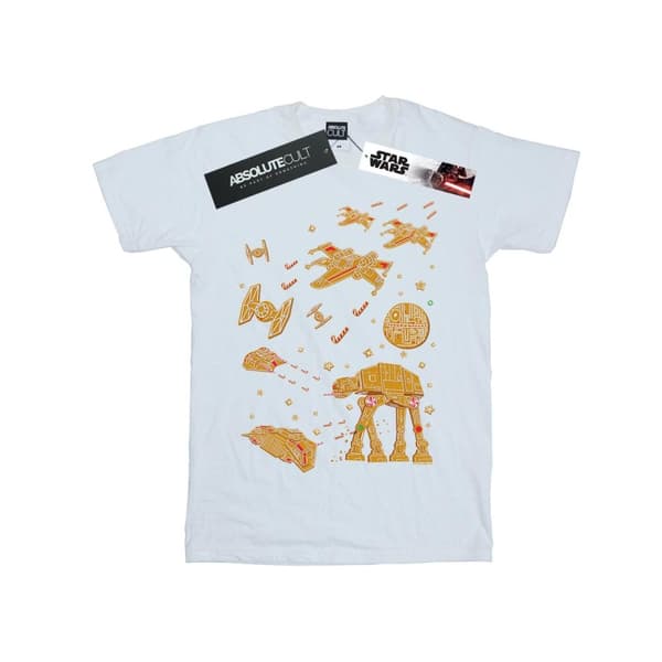 Star Wars Womens/Ladies Gingerbread Battle Cotton Boyfriend T-Shirt