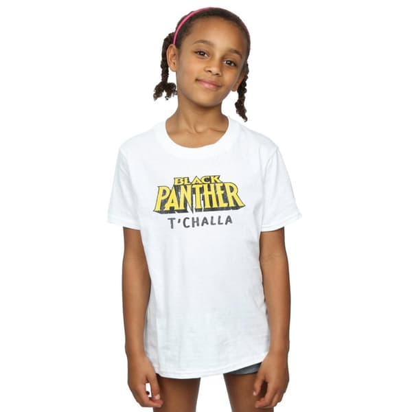 Marvel Black Panther AKA T´Challa bomulls-T-shirt för flickor