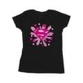 Pikkukuva 1 / 3: DC Comics Womens/Ladies Superman Pink Hearts And Stars Logo Cotton T-Shirt