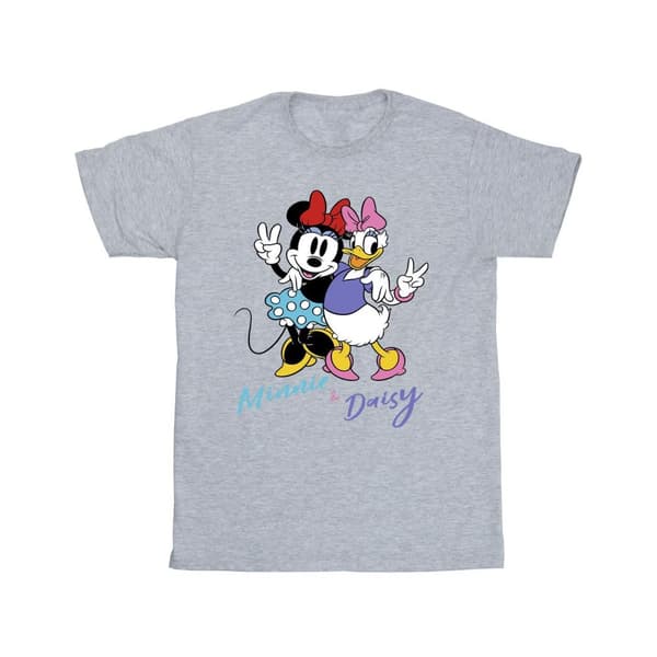 Disney Mens Minnie Mouse And Daisy T-Shirt Sports Grey 5XL