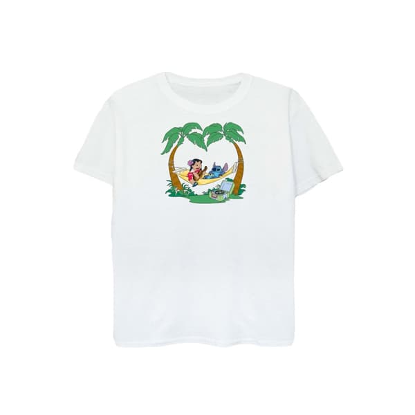Disney Womens/Ladies Lilo And Stitch Play Some Music Cotton Boyfriend T-Shirt